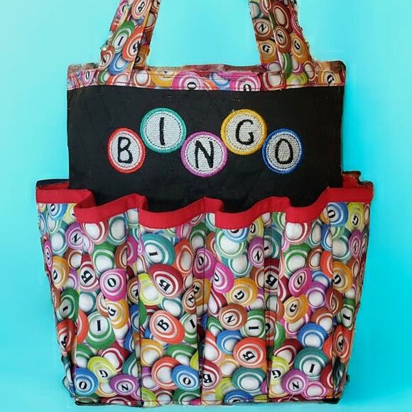 Hand crafted by ME  Bingo / Makeup Bag for 12 exterior bush or dauber pockets - Picture 1 of 13